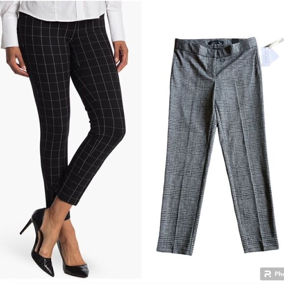 Amanda & Chelsea Pants - AMANDA + CHELSEA Ankle pant Black and Gray Size 4